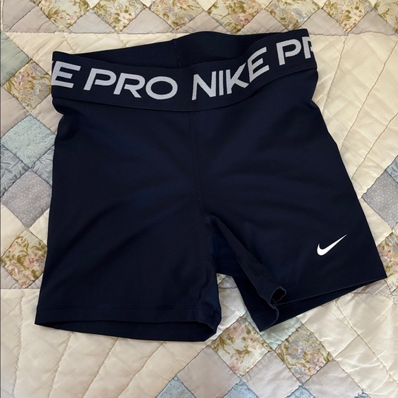 Nike Pro Navy Blue Compression Shorts - Picture 1 of 3
